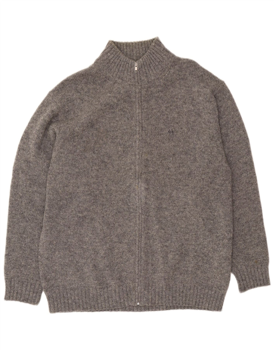 Kappa Mens Cardigan Sweater XL Grey Wool