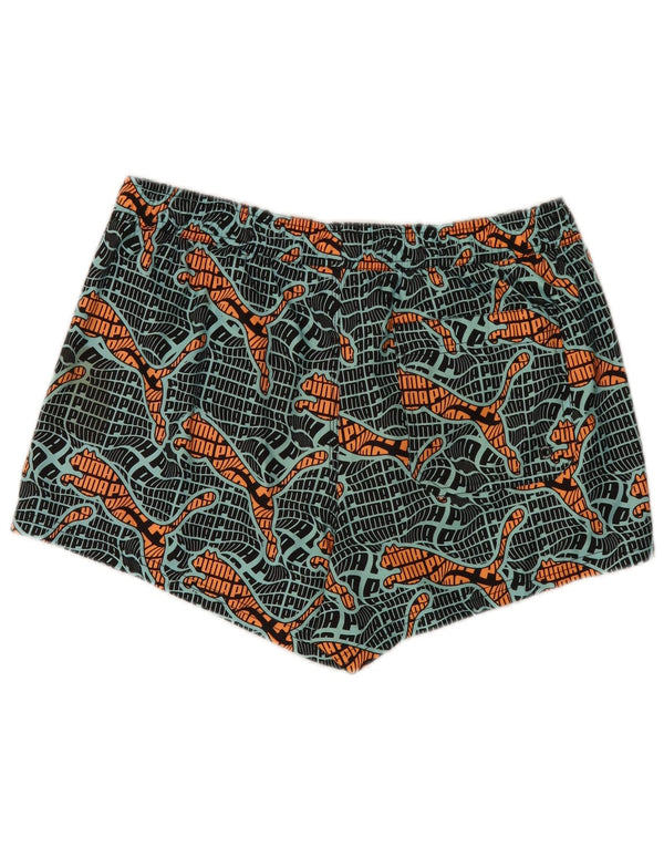 Puma Mens Graphic Swimming Shorts Large Multicoloured Polyester