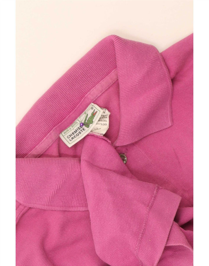Lacoste Mens Polo Shirt Size 3 Small Pink Cotton