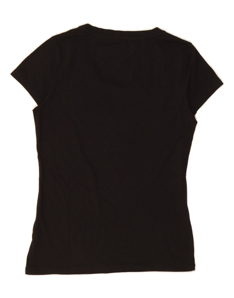 ARMANI EXCHANGE Womens Graphic T-Shirt Top UK 10 Small Black Cotton Vintage Armani Exchange and Second-Hand Armani Exchange from Messina Hembry 