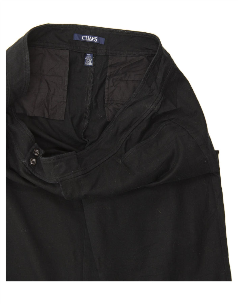CHAPS Womens Straight Capri Trousers US 16 2XL W40 L20 Black Cotton Vintage Chaps and Second-Hand Chaps from Messina Hembry 