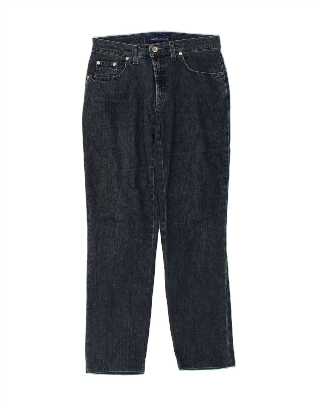 TRUSSARDI Womens Tapered Jeans W25 L38 Blue Cotton Vintage Trussardi and Second-Hand Trussardi from Messina Hembry 