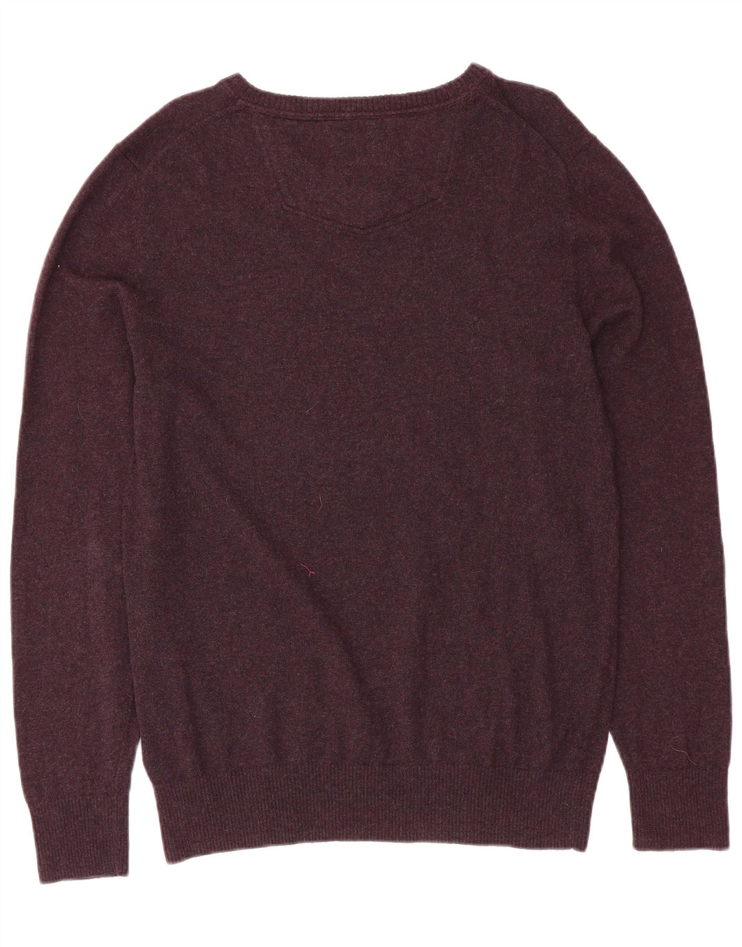 FAT FACE Mens V-Neck Jumper Sweater Large Burgundy Cotton