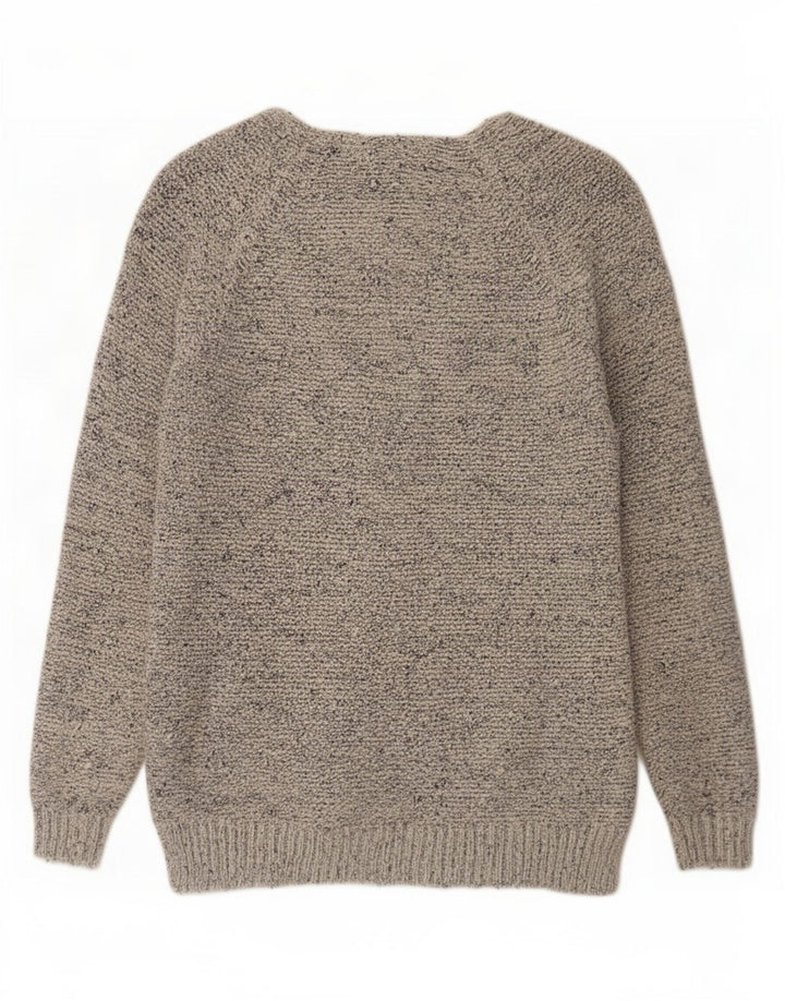 Marks & Spencer Womens Cardigan Sweater UK 14 Medium Blue Flecked Cotton