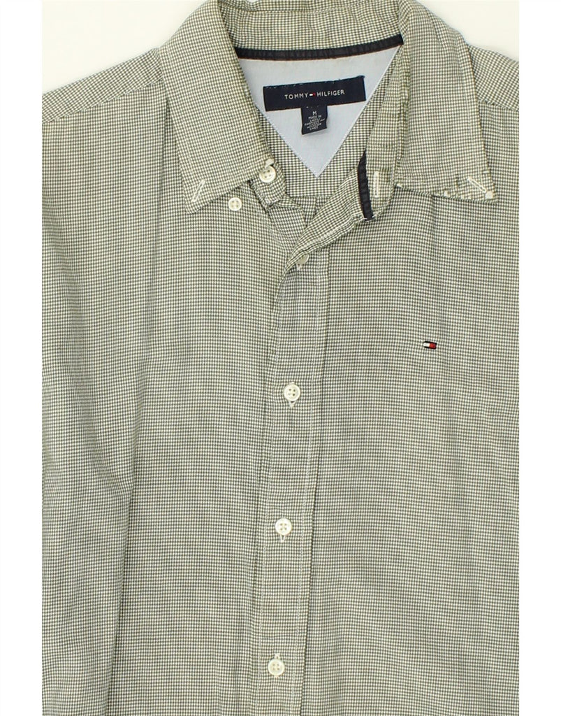 TOMMY HILFIGER Mens Shirt Medium Green Check Cotton | Vintage Tommy Hilfiger | Thrift | Second-Hand Tommy Hilfiger | Used Clothing | Messina Hembry 