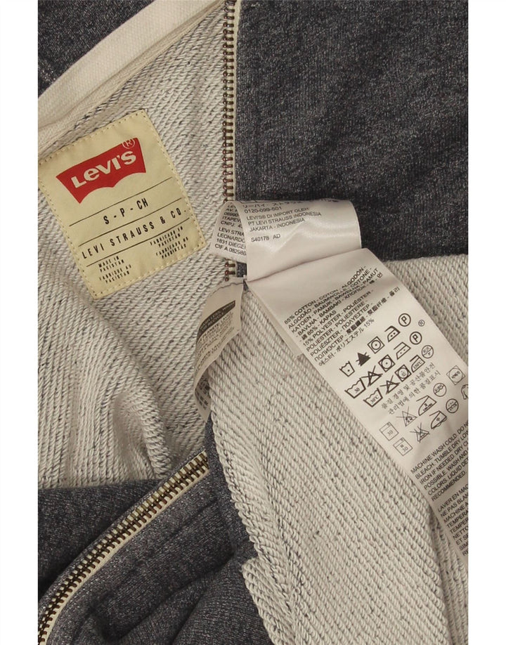 Levi's Mens Zip Hoodie Sweater Small Grey Cotton