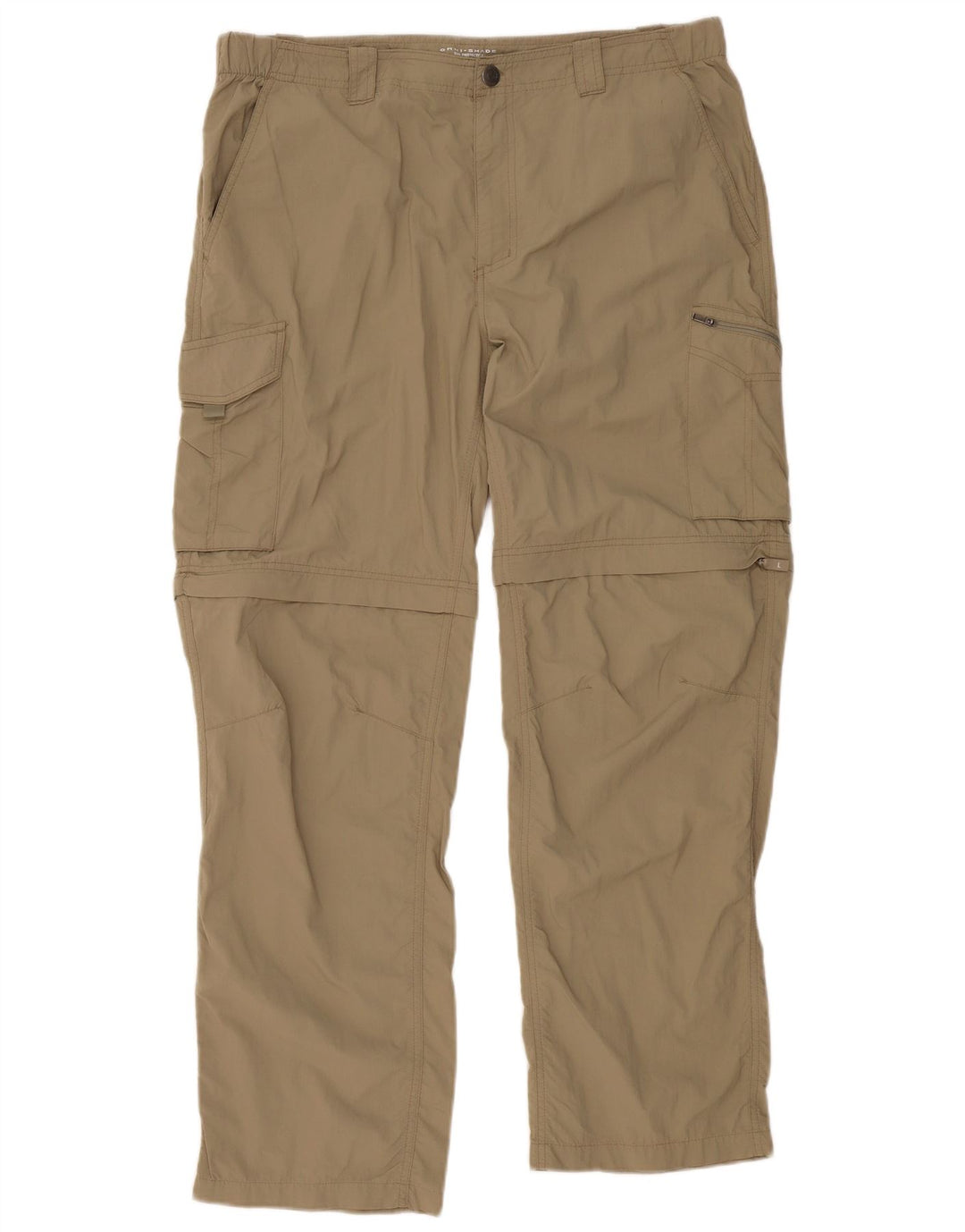 COLUMBIA Mens Omni-Shade Straight Cargo Trousers W38 L32 Beige Nylon