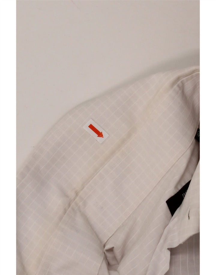 HUGO BOSS Mens Regular Fit Shirt Size 40 15 3/4 Medium White Gingham