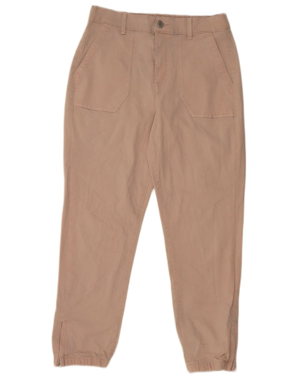 Marks & Spencer Womens Joggers Cropped Trousers UK 12 Medium W31 L26 Pink