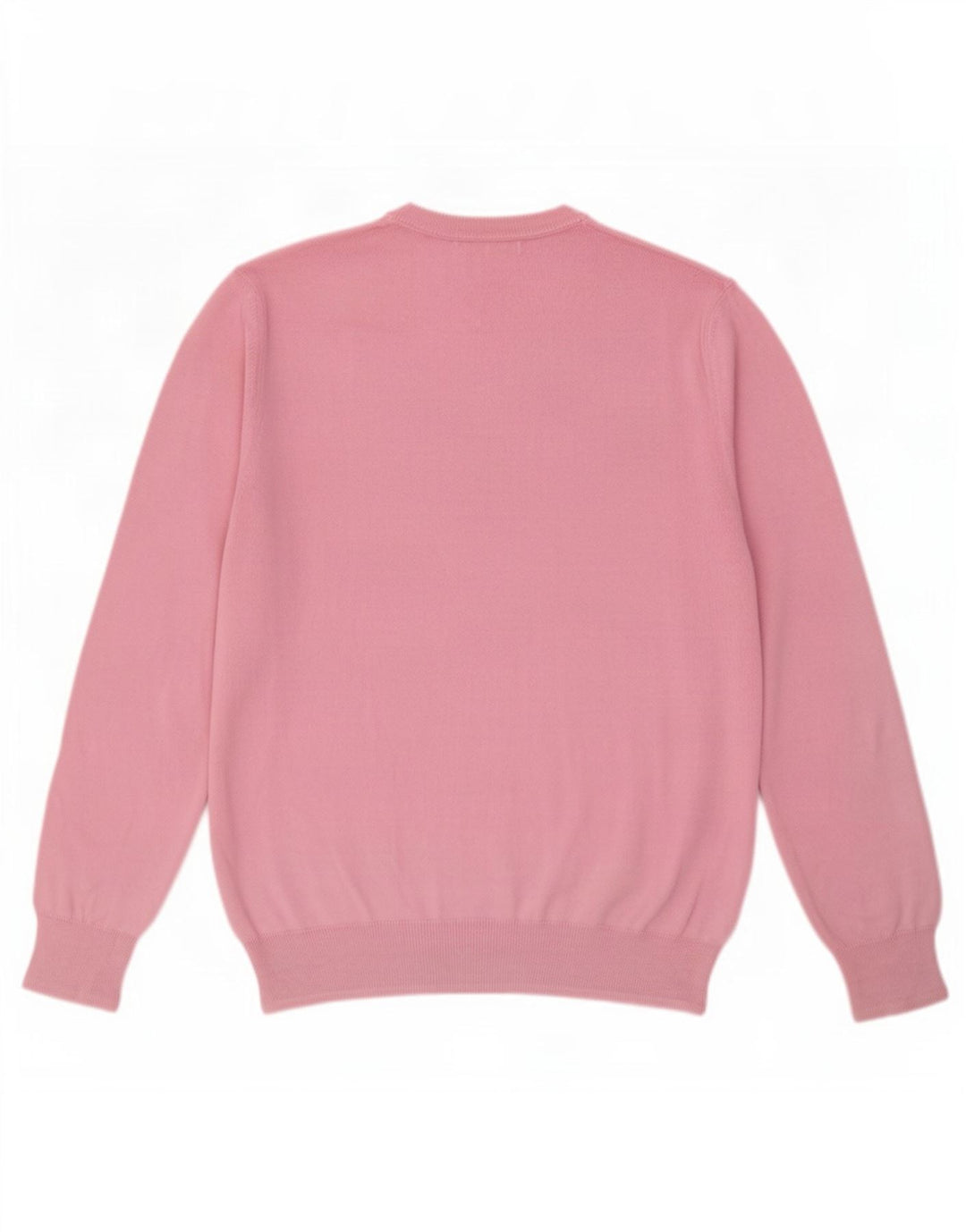 Zara Mens V-Neck Jumper Sweater Large Pink Cotton