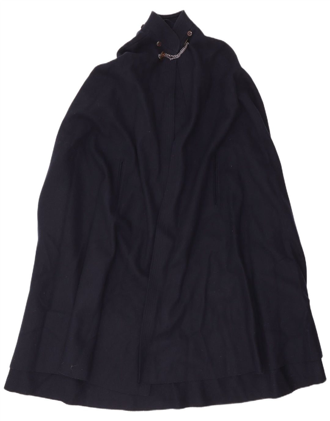 Vintage Womens Capelet Coat IT 42 Medium Navy Blue