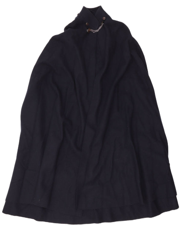Vintage Womens Capelet Coat IT 42 Medium Navy Blue