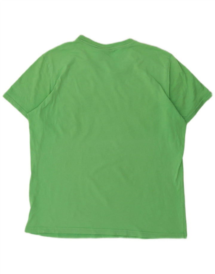 Champion Mens Graphic T-Shirt Top Medium Green