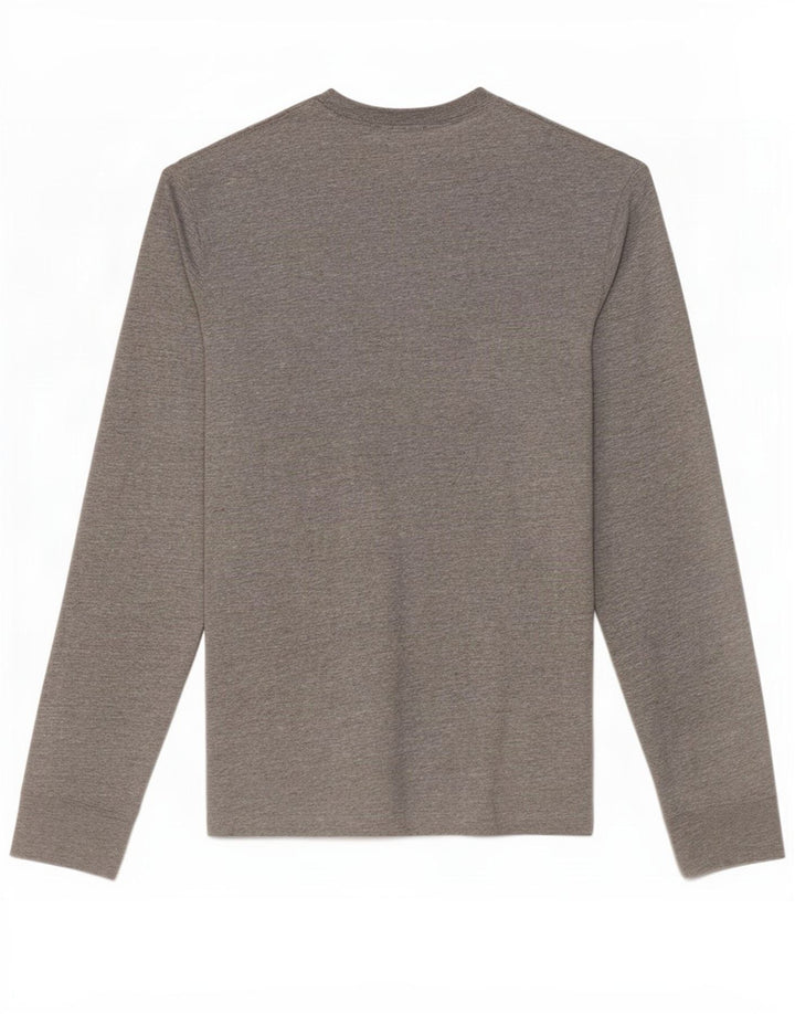 Nike Mens Regular Fit Graphic Top Long Sleeve Medium Grey Cotton