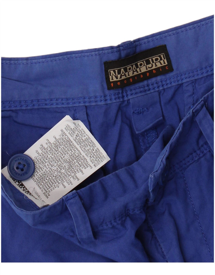 Napapijri Mens Chino Shorts W30 Medium Blue Cotton