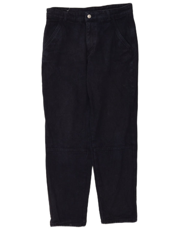 Zara Mens Cargo Straight Jeans EU 38 Small W30 L30 Navy Blue Cotton