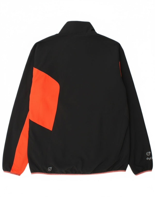 Puma Mens Tracksuit Top Jacket UK 40 Large Black Colourblock Polyester