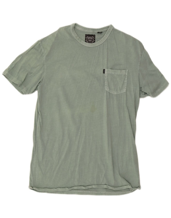 Superdry Mens T-Shirt Top Large Green Cotton