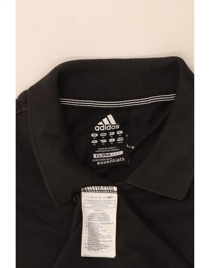 Adidas Mens Clima 365 Polo Shirt Medium Black Cotton