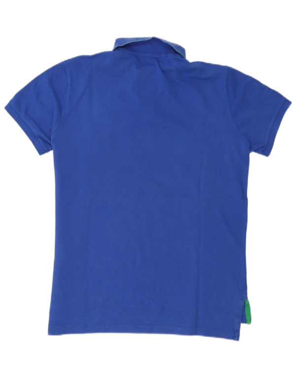 Polo Ralph Lauren Mens Graphic Custom Fit Polo Shirt Medium Blue Cotton