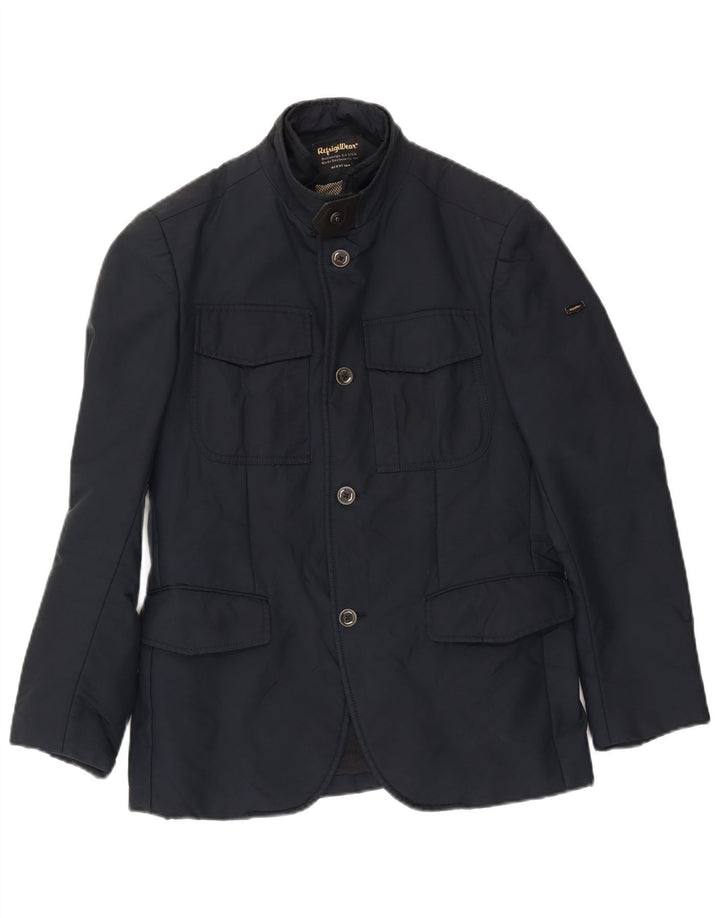 Refrigiwear Mens Blazer Windbreaker Jacket IT 48 Medium Navy Blue Nylon