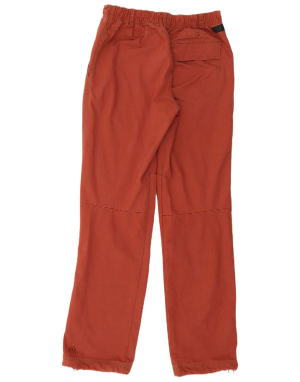 Adidas Mens Straight Chino Trousers W32 L32 Brown Cotton