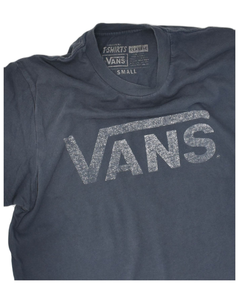 VANS Mens Classic Fit Graphic T-Shirt Top Small Blue Cotton | Vintage Vans | Thrift | Second-Hand Vans | Used Clothing | Messina Hembry 