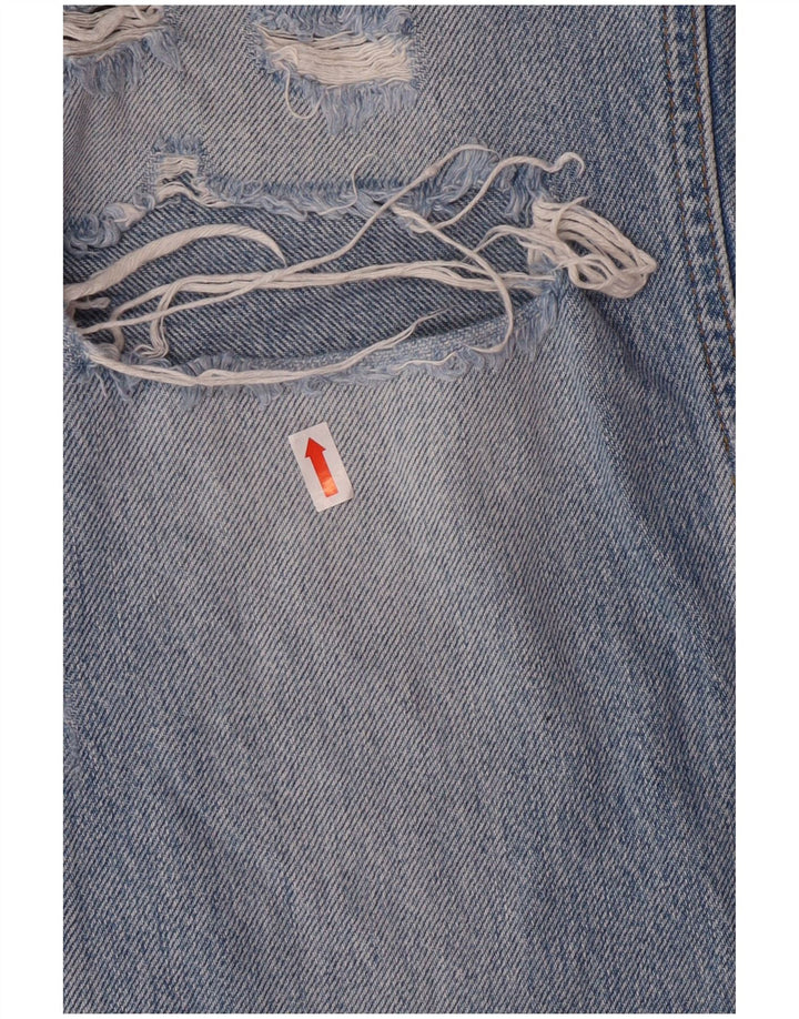 Zara Womens Distressed Tapered Jeans EU 36 XS W26 L27 Blue Cotton Grunge