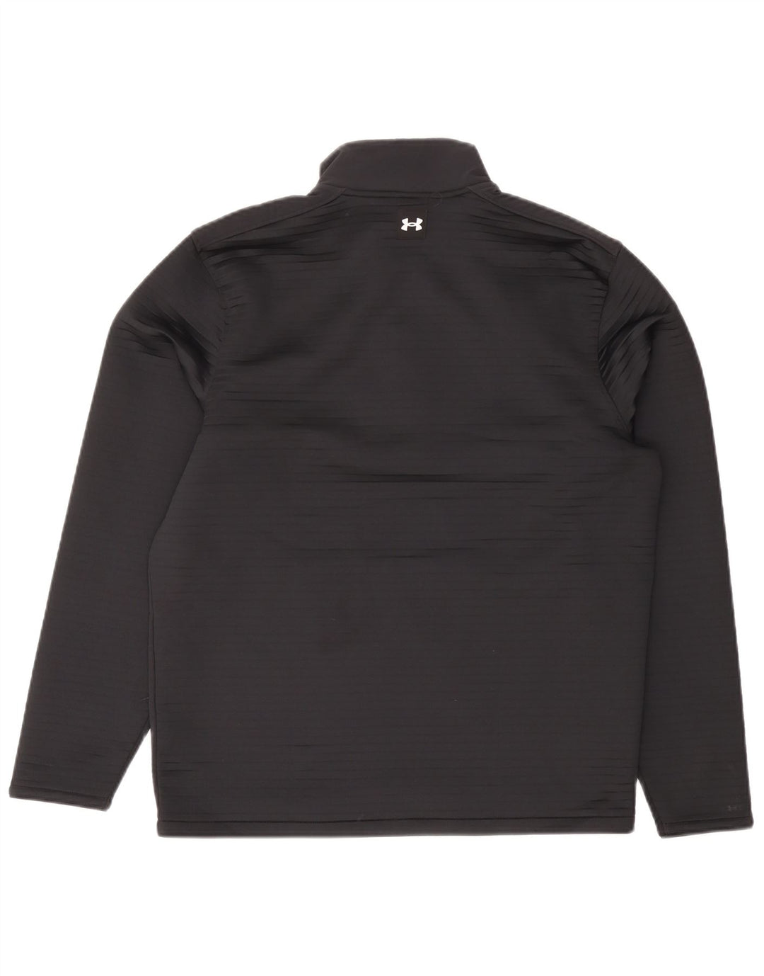 Under Armour Mens Zip Neck Sweatshirt Jumper Medium Black Polyester