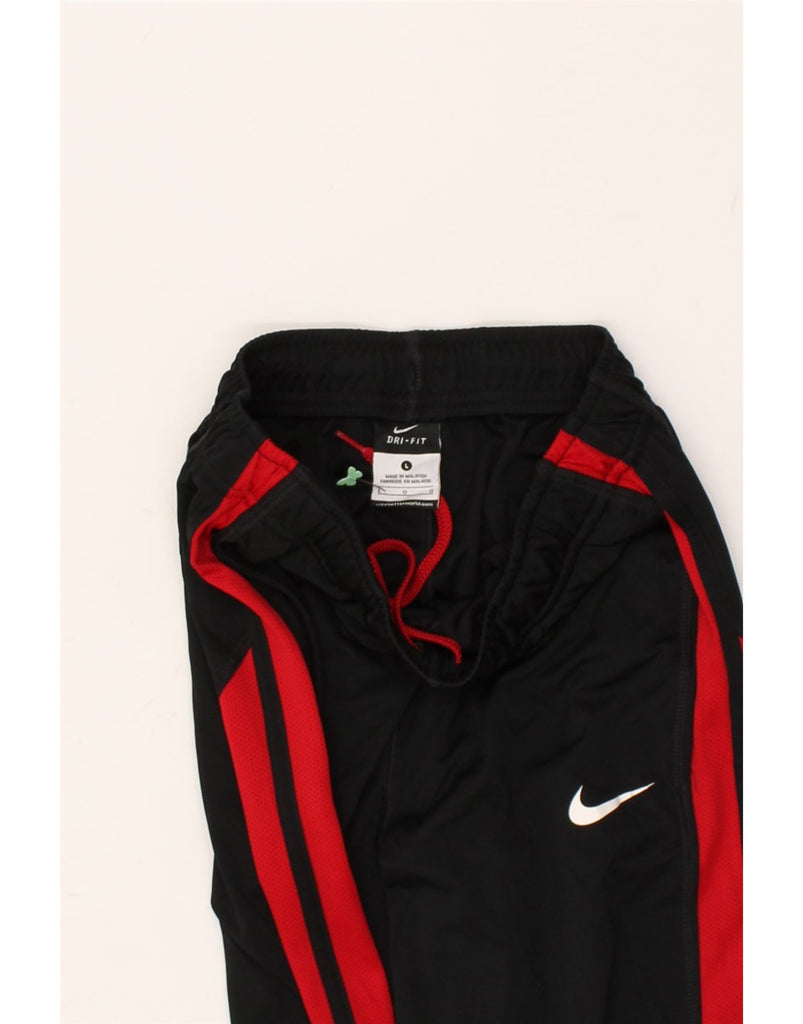 NIKE Girls Dri Fit Tracksuit Trousers 12-13 Years Large Black Polyester | Vintage Nike | Thrift | Second-Hand Nike | Used Clothing | Messina Hembry 