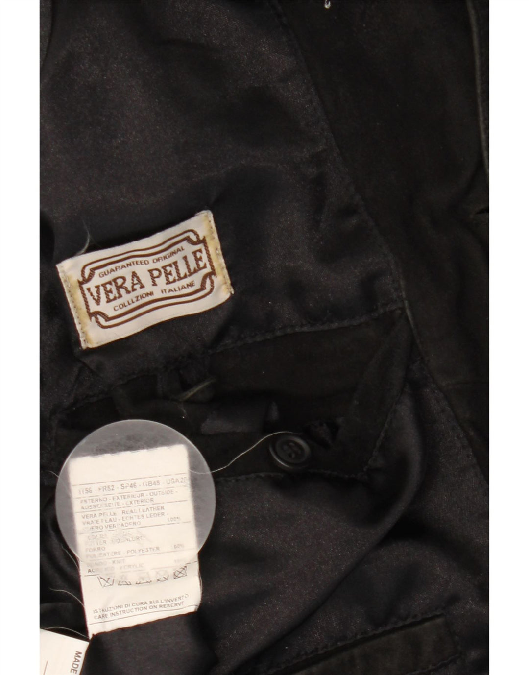 Vintage Mens Suede Bomber Jacket UK 40 Large Black Leather