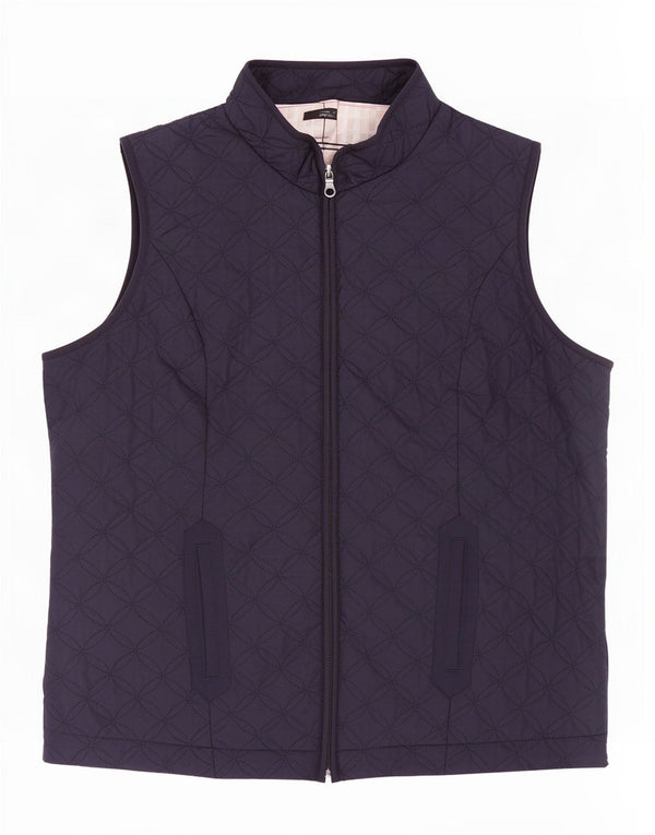 Marks & Spencer Womens Quilted Gilet UK 18 XL Navy Blue Polyester
