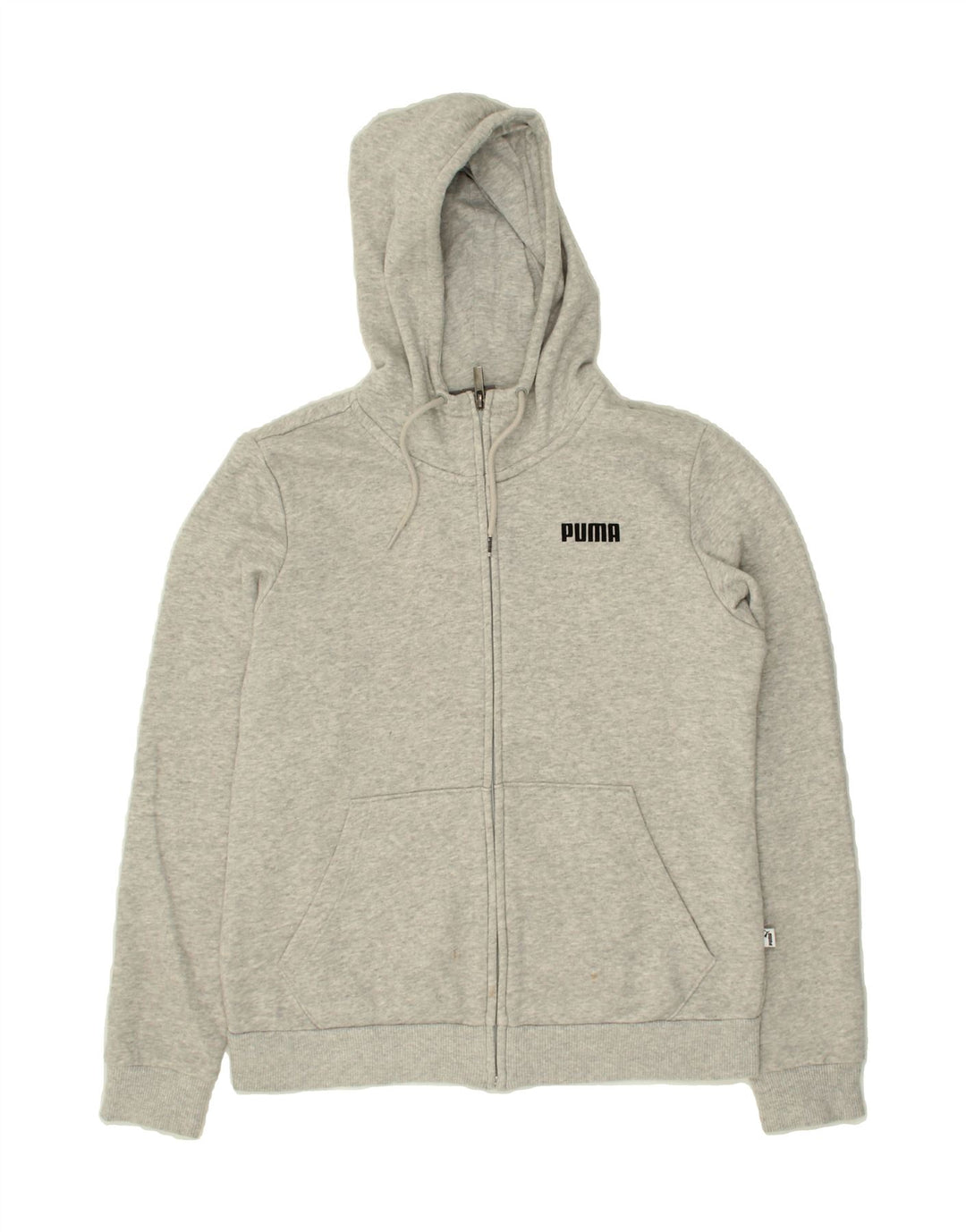 PUMA Womens Zip Hoodie Sweater UK 12 Medium  Grey Polyester Vintage Puma and Second-Hand Puma from Messina Hembry 