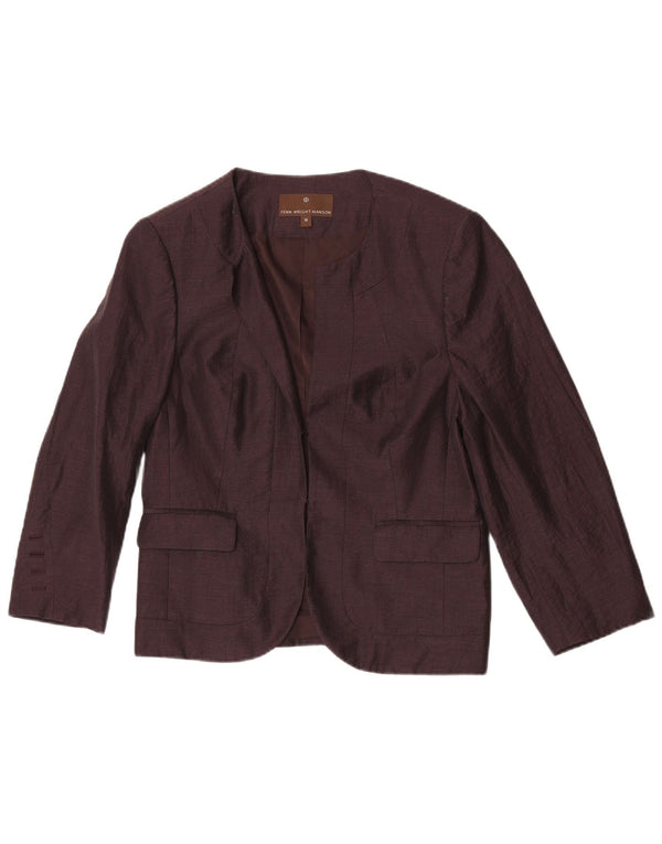 Fenn Wright Manson Womens 3/4 Sleeve Blazer Jacket UK 16 Large Purple