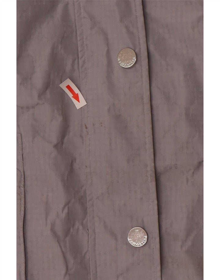 Marks & Spencer Womens Hooded Rain Jacket UK 16 Large Grey Polyester