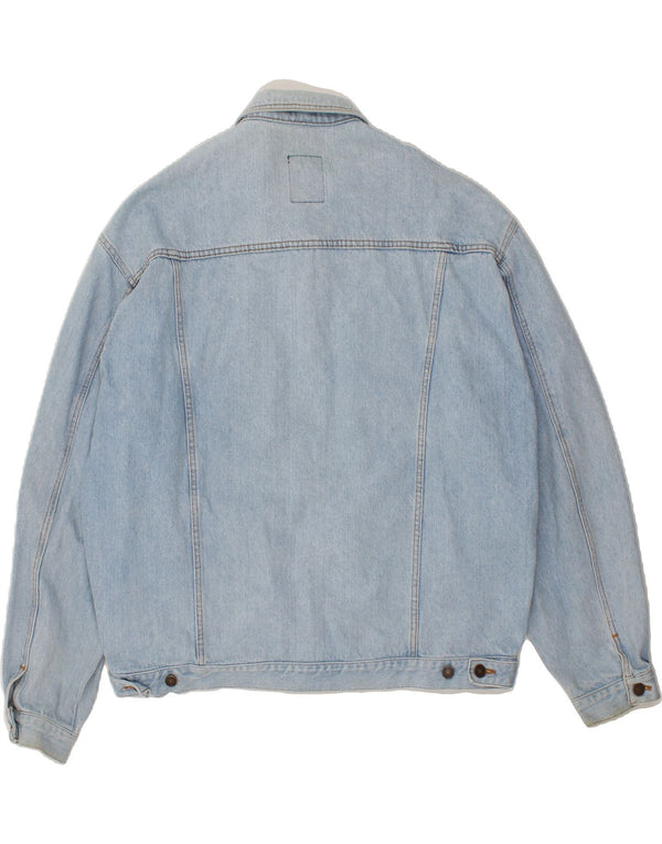 CASUCCI Mens Denim Jacket UK 44 2XL Blue Cotton