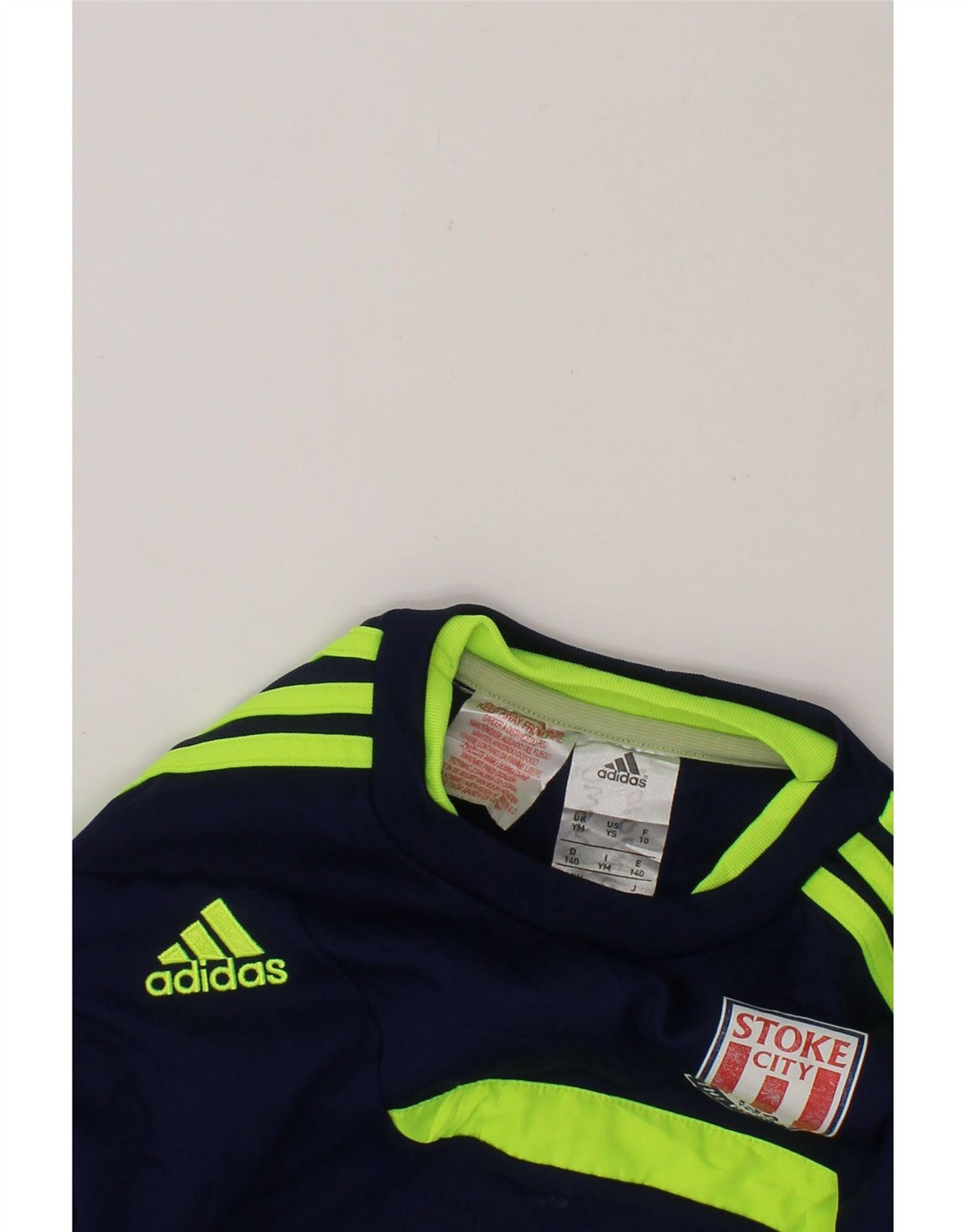 ADIDAS Boys Graphic Sweatshirt Jumper 9-10 Years Medium Navy Blue Vintage Adidas and Second-Hand Adidas from Messina Hembry 