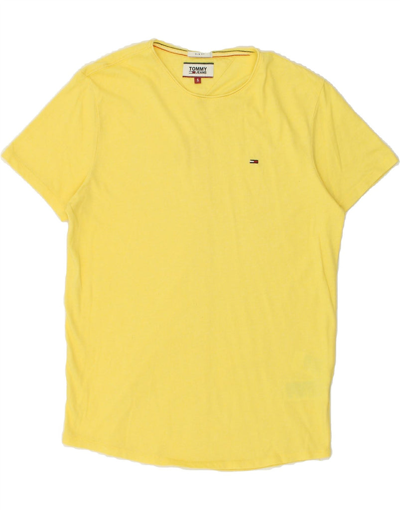 TOMMY HILFIGER Mens T-Shirt Top Small Yellow Cotton | Vintage Tommy Hilfiger | Thrift | Second-Hand Tommy Hilfiger | Used Clothing | Messina Hembry 