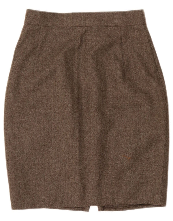 Vintage Womens Pencil Skirt IT 40 Small W26 Grey Wool