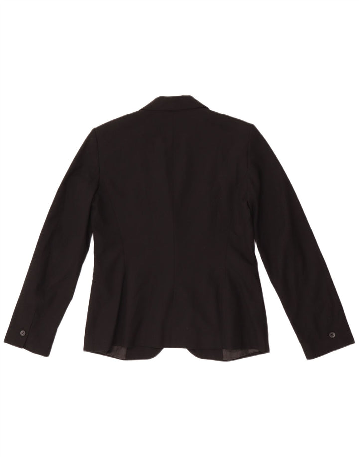 Zara Womens 1 Button Blazer Jacket EU 38 Small Black