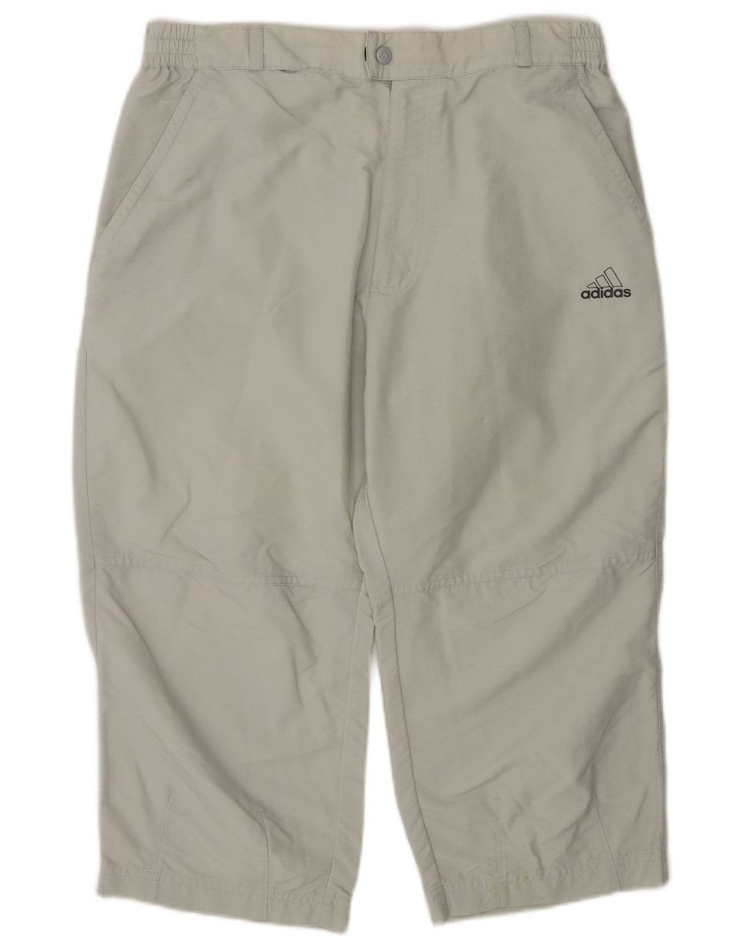 Adidas Mens Capri Trousers W32 L19 Grey Polyester