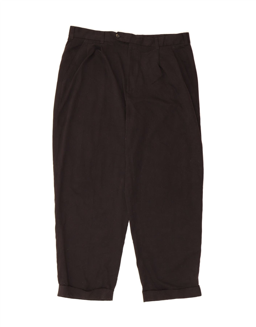 IZOD Mens Tapered Suit Trousers W36 L30 Black Polyester Vintage Izod and Second-Hand Izod from Messina Hembry 