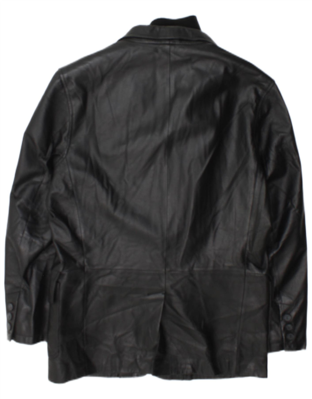 Conbipel Mens Leather Jacket IT 48 Medium Black Leather