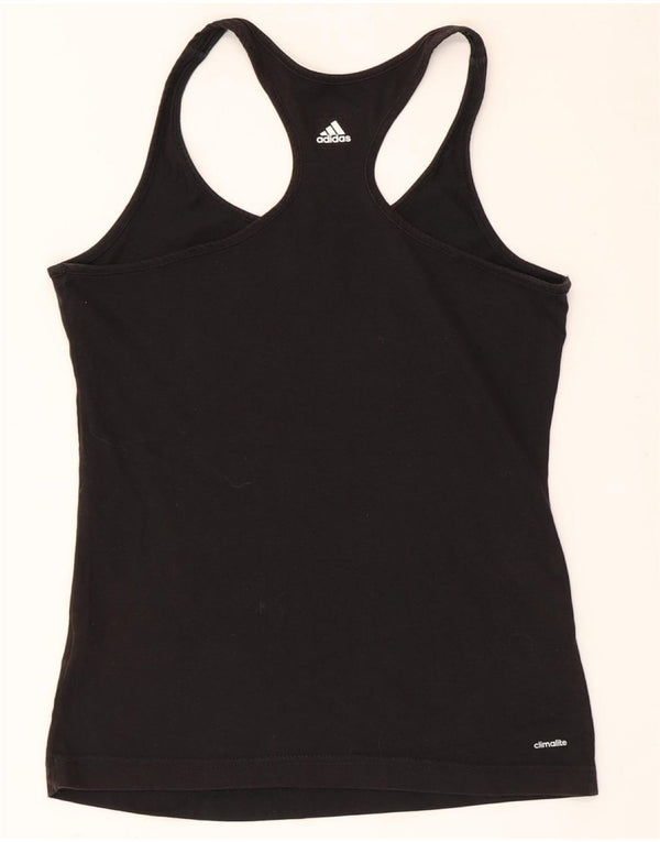 ADIDAS Womens Climalite Graphic Vest Top UK 8/10 Small Black