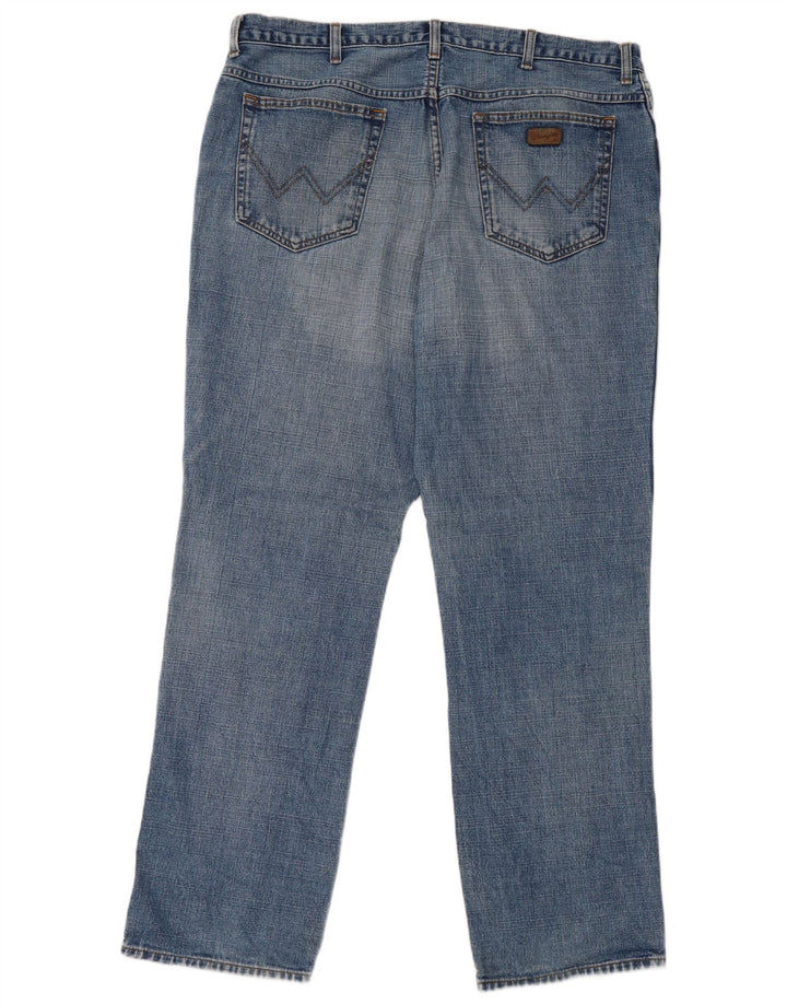 Wrangler Mens Texas Distressed Straight Jeans W40 L32 Blue Cotton