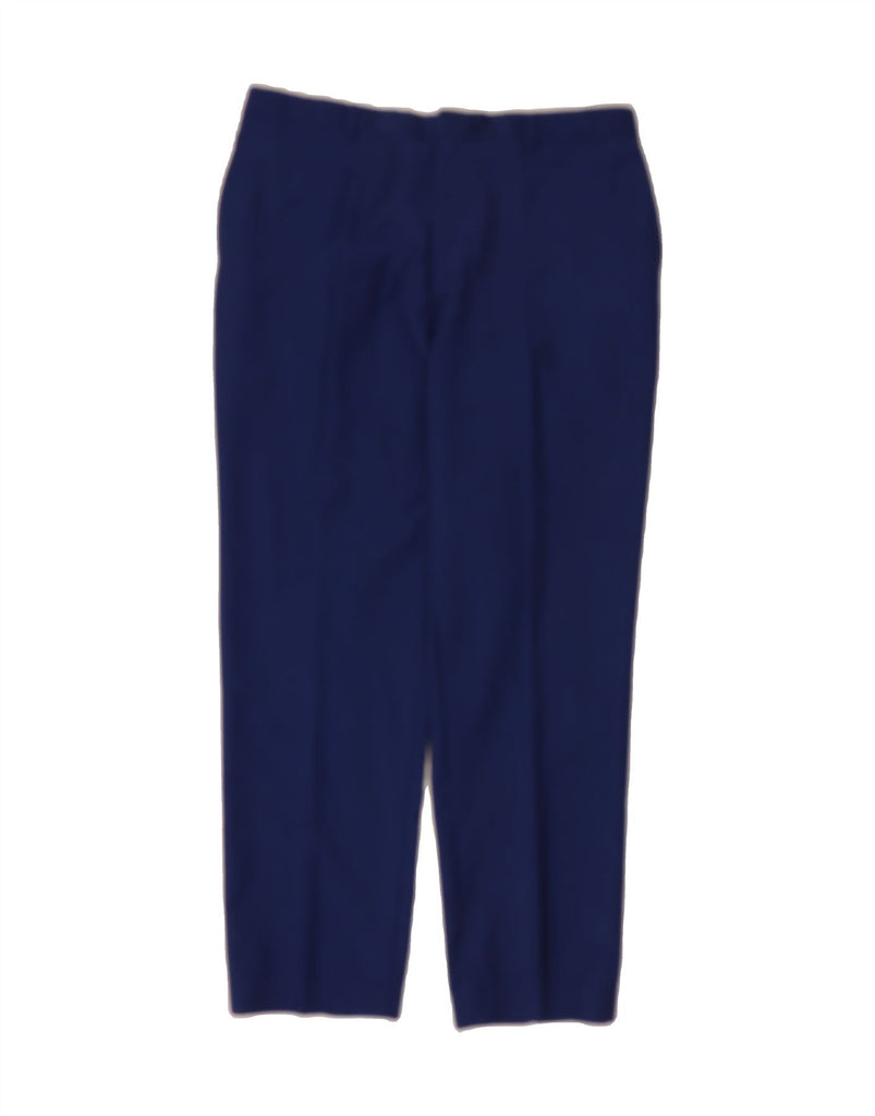 JAEGER Mens Straight Chino Trousers W38 L28 Navy Blue Wool Vintage Jaeger and Second-Hand Jaeger from Messina Hembry 