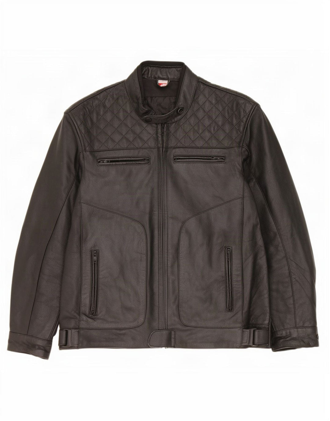 Texpeed Mens Leather Jacket UK 40 Large Black
