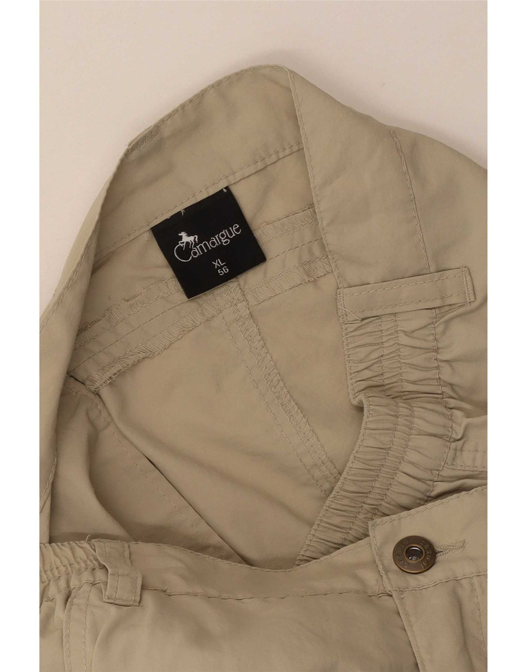 Camargue Mens Cargo Shorts XL W36 Beige Polyamide