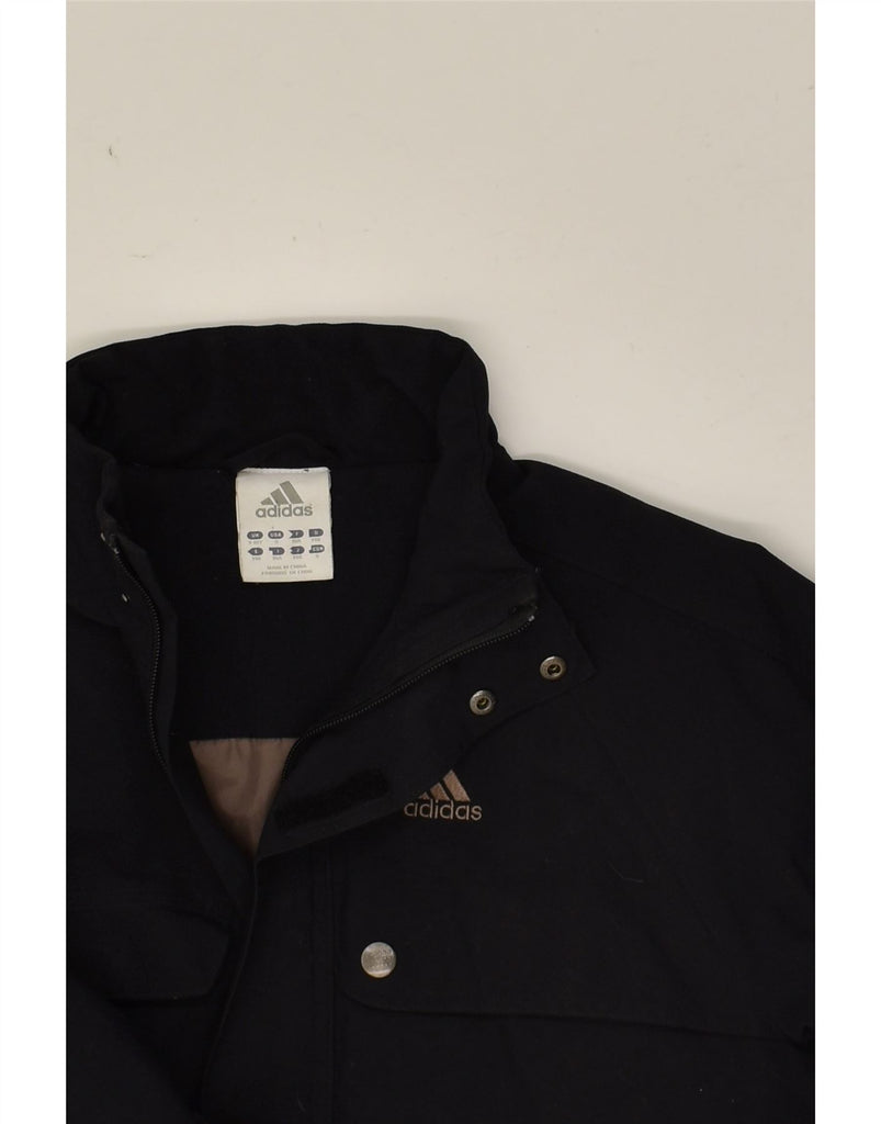 ADIDAS Boys Windbreaker Jacket 9-10 Years Black Polyamide | Vintage Adidas | Thrift | Second-Hand Adidas | Used Clothing | Messina Hembry 