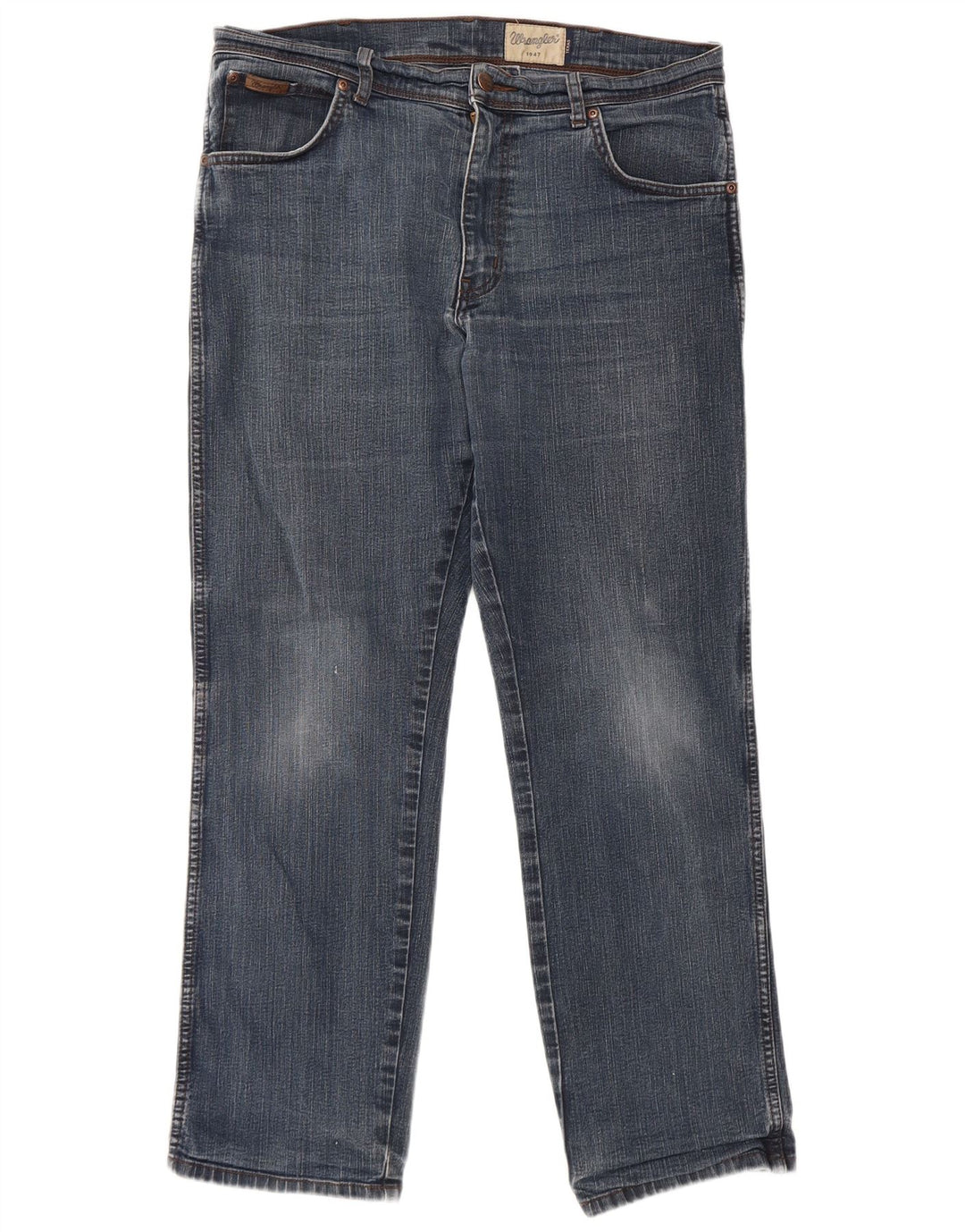 WRANGLER Mens Texas Straight Jeans W34 L30 Blue Cotton